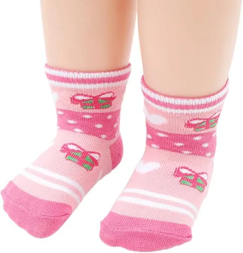 Vista 4 de QandSweet Calcetines antideslizantes para bebés y niñas, color rosa, 12 pares