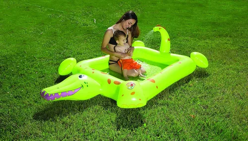 Vista 8 de Poolmaster Piscina inflable para niños con sombrilla, bebé león pequeño