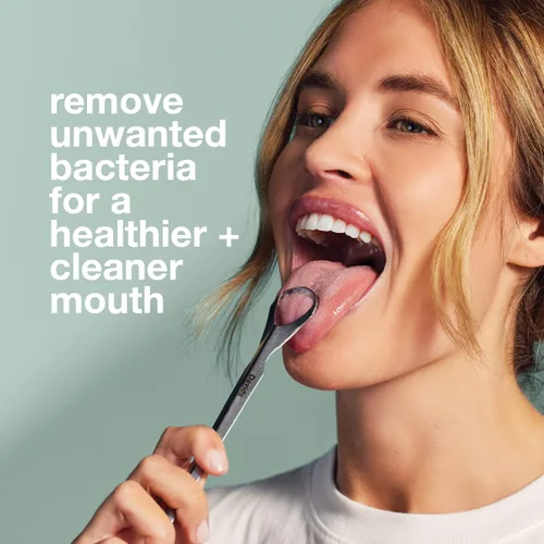 Vista 4 de Davids Raspador de lengua para adultos y niños, raspador de lengua profesional de acero inoxidable 100% de grado médico, fabricado en Estados Unidos