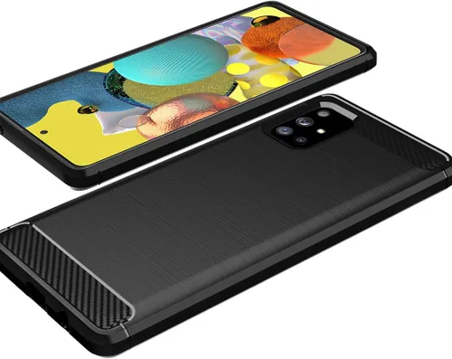 Vista 4 de Osophter Para Samsung Galaxy A51 5G Caso Absorción De Golpes Flexible TPU Caucho Protector De Teléfono Celular Cubierta Para Samsung Galaxy A51 5G