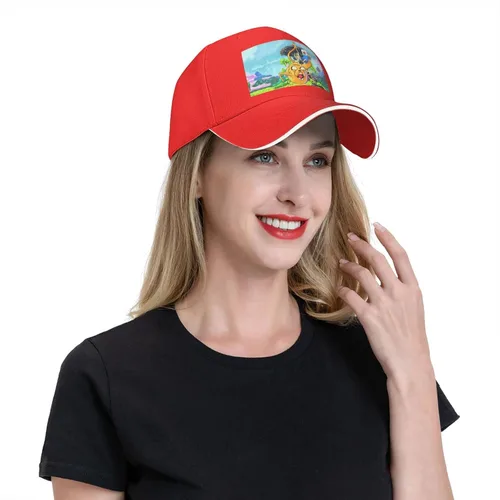 Vista 3 de Gorras de béisbol Gaming Anime Sombrero ajustable Hombres Mujeres Negro