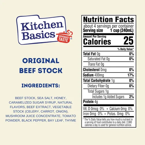 Vista 2 de Kitchen Basics - Caldo de res original, 32 onzas líquidas