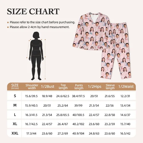 Vista 3 de Pantalones de pijama personalizados para mujeres y hombres, pijamas de franela personalizadas con foto de cara, pantalones de pijama personalizados