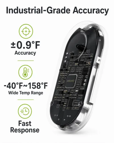 Vista 4 de MOCREO Termómetro para congelador y refrigerador, alertas de aplicaciones