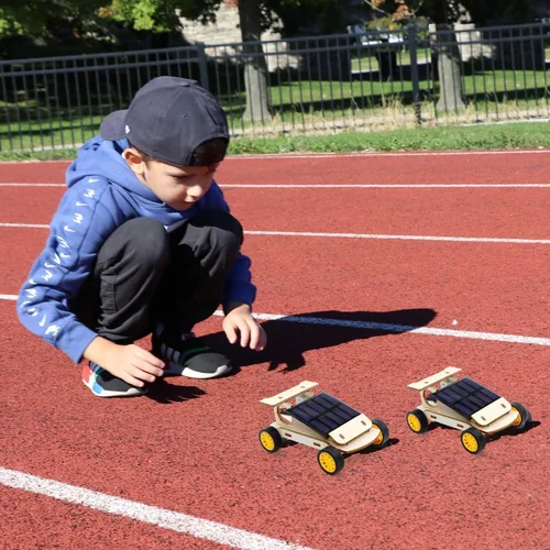 Vista 3 de Kit de auto a control remoto para bricolaje, construye tu propio auto solar - Proyectos STEM para niños de 8 a 12 años, experimentos científicos