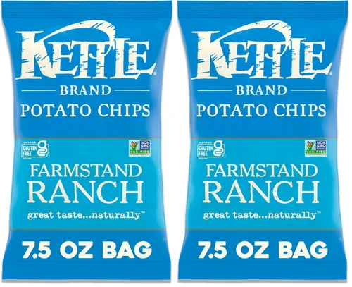Vista 9 de Kettle Brand Papas Fritas, Corte Krinkle, Papas Fritas Kettle de Habanero Lima, 7.5 Oz