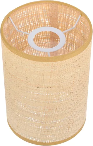 Vista 9 de Angoily Pantalla de lámpara de ratán tejida para lámparas de pie de mesa, pantalla de tambor rústica para decoración del hogar, accesorio
