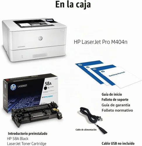 Vista 9 de HP - Laserjet Pro M404dn - Impresora láser monocromática con Ethernet integrado e impresión de doble cara, Negro talla única