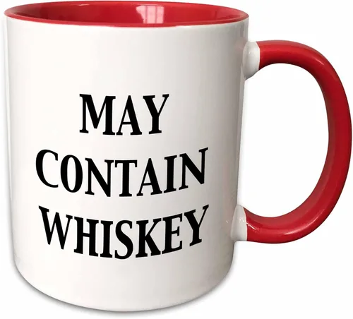 Vista 10 de 3dRose May Contain - Taza de whisky, 11 onzas, color negro