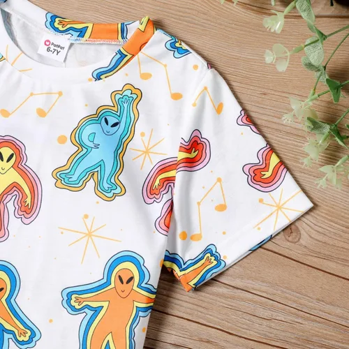 Vista 4 de PATPAT Camiseta de manga corta para niños con estampado gráfico divertido de verano, camiseta unisex para adolescentes y niños