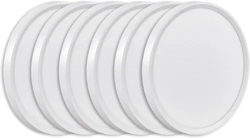 Vista 11 de 4PK - Lámpara LED de techo empotrada de 9 pulgadas, 18 W, 1860 lm, 3000 K/4000 K/6000 K CCT seleccionable, panel plano redondo de bajo perfil