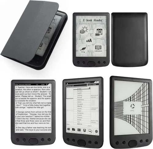 Vista 8 de Lector de libros electrónicos, librería de bolsillo, lector de pantalla táctil HD de 6 pulgadas, portátil y amigable para los ojos