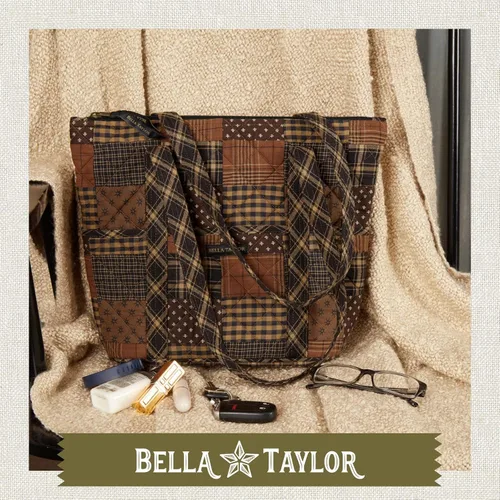 Vista 2 de Bella Taylor Bolsos de hombro de retazos de algodón acolchado Stride