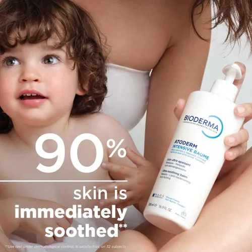 Vista 5 de Bioderma Atoderm Bálsamo intensivo, bálsamo hidratante para piel sensible seca a atópica, hidratante facial y corporal con fórmula ultra calmante