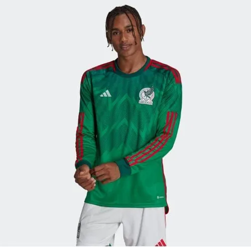 Vista 5 de adidas Camiseta de manga larga de fútbol de México 2223 para hombre forro polar verde con licencia oficial de star wars silent one crew