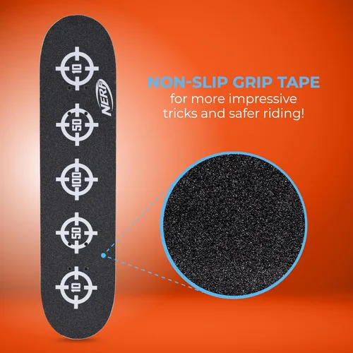 Vista 2 de Nerf - Patineta de 31 pulgadas, 9 capas de arce para crucero, tallado, trucos y descenso