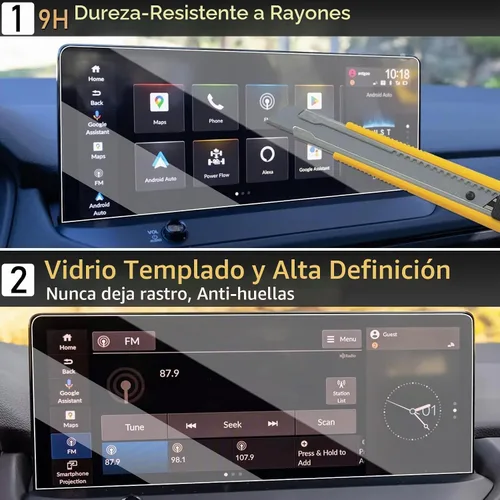 Vista 4 de Moonlinks Protector de pantalla compatible con Honda Accord 2025 2024 2023 de 12.3 pulgadas, protector de pantalla de vidrio templado, dureza 9H
