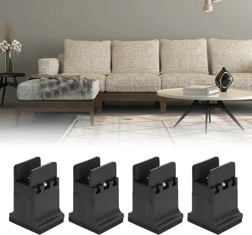 Vista 6 de 4 elevadores de cama, elevador de goma para muebles, bloques de cama elevados, elevadores de sofá, mesa de escritorio, almohadillas de elevación