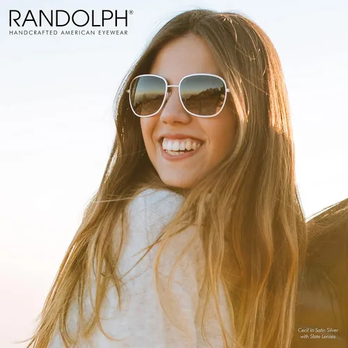 Vista 5 de Randolph USA Cecil Gafas de sol cuadradas de gran tamaño para mujer no polarizadas 100% UV