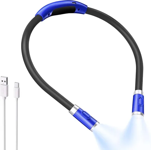 Vista 11 de LUXJET Luz de lectura de cuello y luz de libro para leer en la cama, manos libres, 3 colores y 6 niveles de brillo, brazos flexibles de 360° Rosa
