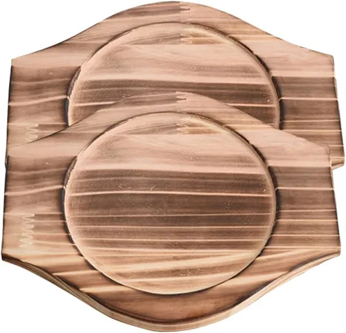 Vista 10 de UPKOCH Soporte coreano Dolsot Stone Bowl Base de madera Cazuela Olla Bandeja Bibimbap Bowl Estera de madera Hot Pot Trivet Trivet Coaster S