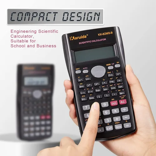 Vista 4 de Flutesan Calculadora científica de ingeniería de 2 líneas, calculadora matemática con función a granel, pantalla grande para estudiantes