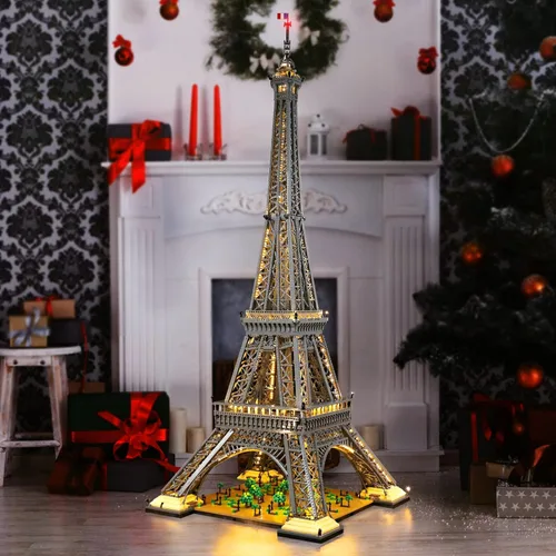 Vista 4 de BrickBling Luz LED para Lego 10307 Torre Eiffel Kit de construcción modelo; luces creativas para la torre Lego Eiffel (ladrillos no incluidos)