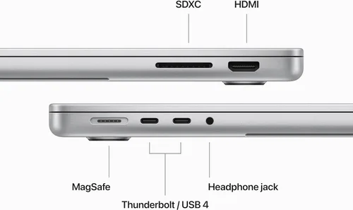 Vista 3 de Apple MacBook Pro 2023 con chip Apple M3 con CPU de 8 núcleos/GPU de 10 núcleos (14 pulgadas, 8 GB de RAM, 512 GB de almacenamiento SSD)