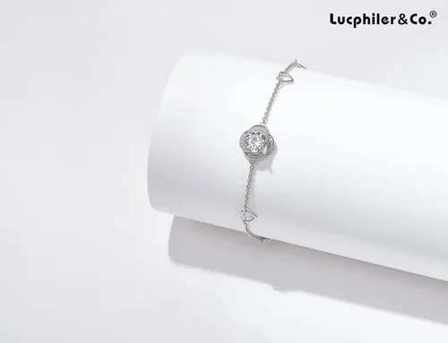 Vista 2 de Lucphiler & Co. Christmas Day Infinity, Interlocking Circle, Heart, Flower, 4 Leaf Clover Charm Anklet Gift, Adjustable Large Bracelet for Women