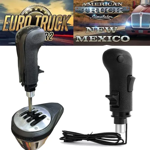 Vista 6 de Obokidly Upgrade USB Gearshift Knob Modification Steering Wheels Accessories Support G29 G27 G25 Compatible with PC for ATS & ETS2 Racing Shifter