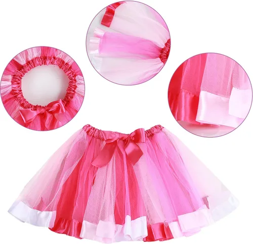 Vista 3 de Baby Girls Fairy Costume Fancy Dress Up Tulle Tutu Skirt Set for 3-8 Years Girls