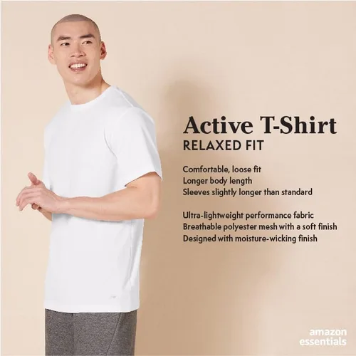 Vista 2 de Tienda Essentials Camiseta Performance Tech para hombre, paquete de 2