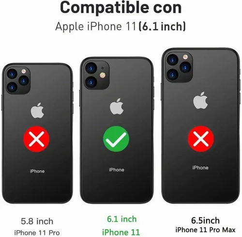 Vista 2 de Funda para iPhone 11 con Clip para Cinturón, Soporte y 2 Protectores de Pantalla, Protección Completa Resistente, Funda a Prueba de Golpes y Caídas