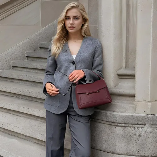 Vista 2 de BOSTANTEN Bolsos cruzados pequeños para mujer, bolso de hombro con asa superior, bolso de hombro de cuero vegano con solapa
