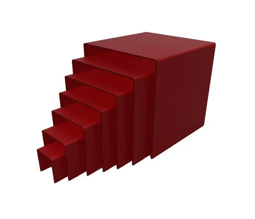 Vista 43 de FixtureDisplays® One Riser Combo - Cubo de 2 pulgadas de 3 caras con pedestal de plexiglás negro Lucite acrílico, accesorios para exhibición