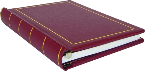 Vista 5 de Wilson Jones 0396-11 Libro de Minutos Looseleaf, cubierta de cuero rojo, 125 páginas, 8 1/2 x 11 pulgadas