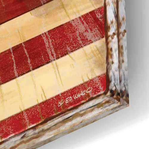 Vista 3 de Epic Art 'God Bless America' de Ed Wargo, arte de pared de cristal acrílico, 12 x 16 pulgadas