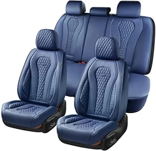 Vista 15 de Coverado Fundas de asiento de automóvil, fundas de asiento delantero, funda de asiento de coche beige, fundas impermeables para asiento