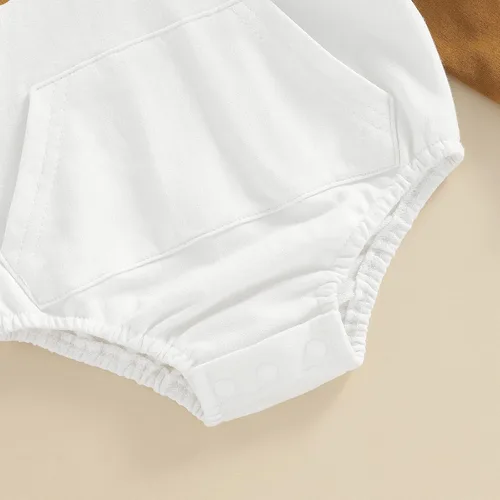Vista 5 de xiqaalombvt Ropa de otoño para bebé niño y niña, sudadera con capucha y bloque de color, manga larga