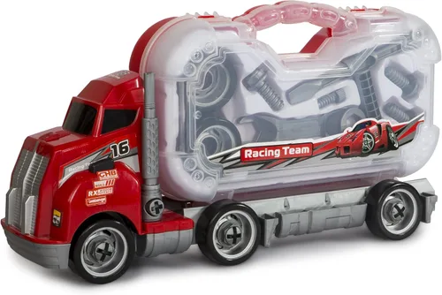 Vista 8 de Big Daddy Big Rig Tool Master - Transporte de camiones de juguete con herramientas para desmontar, construir y construir. Consigue a tu hijo este