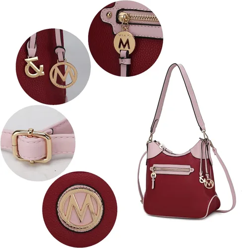 Vista 6 de MKF Collection Shoulder Bag for Women,Top-Handle Hobo Bag Wristlet Wallet Purse