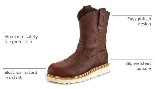 Vista 3 de Irish Setter, Ashby, para hombre, 11, puntera de seguridad de aluminio, bota de trabajo
