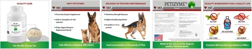 Vista 4 de PETIZYME - Polvo de enzima digestiva para perros y gatos, 12 onzas, amilasa, proteasa, lipasa, suplemento de enzima pancreática para mascotas