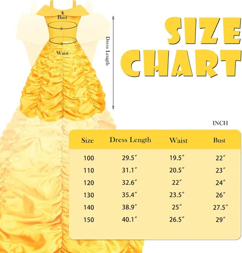 Vista 6 de Princess Dresses For Girls Halloween Costumes For Girls Princess Costume For Girls Girls Halloween Costumes Dresses For Kids