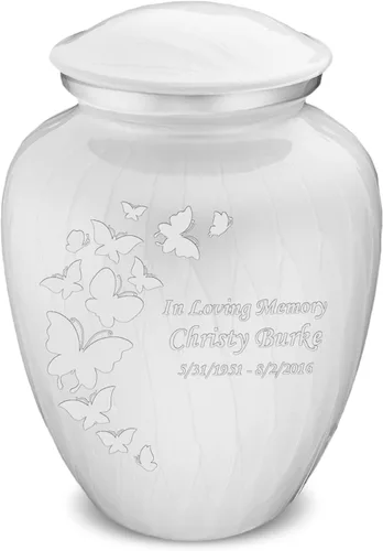 Vista 19 de Geturns Embrace Urnas de Cremación de Mariposa Personalizadas para Adultos para Cenizas Humanas I Urna Funeraria Grande Negra para Mujeres y Hombres