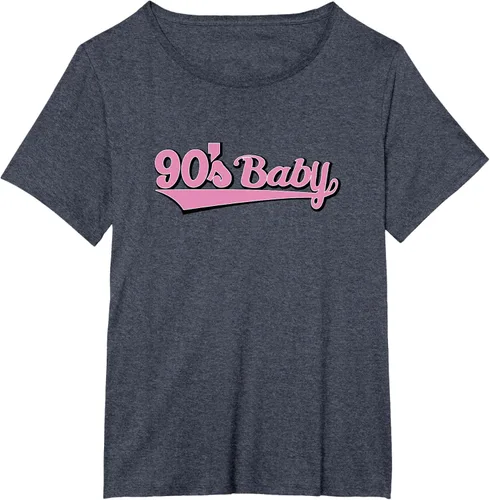 Vista 36 de 90s Baby Nostalgia Camiseta retro rosa con diseño estético, Blanco