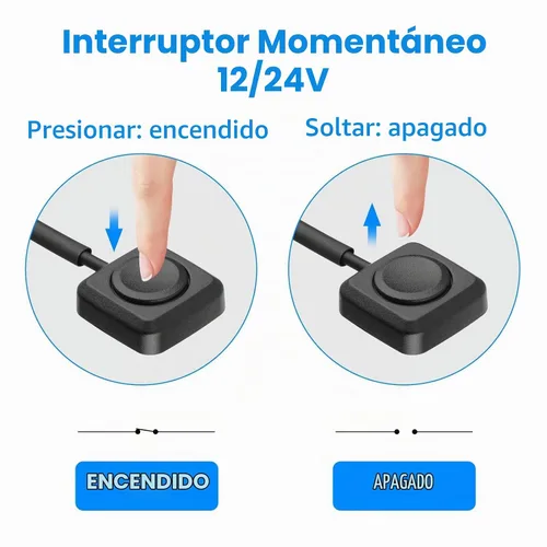 Vista 3 de Linkstyle 10 piezas de interruptor de botón de presión momentáneo, interruptores de botones de bocina mini de montaje en superficie