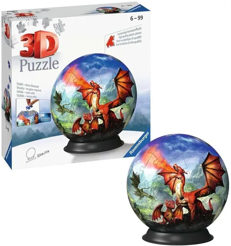 Vista 3 de Ravensburger Rompecabezas 3D 11565 Dragón místico de 72 piezas para adultos y niños a partir de 6 años