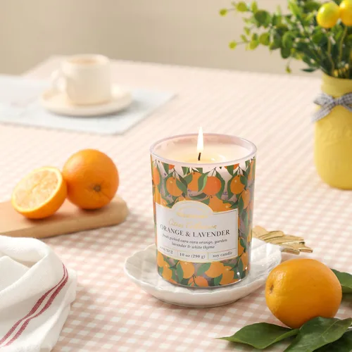 Vista 6 de Citrus Candle - Velas perfumadas de lavanda naranja, 10 onzas