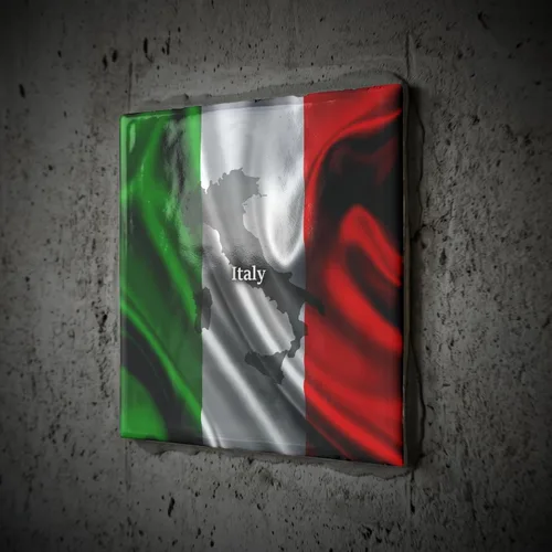 Vista 2 de 3dRose Italian Flag Design 4 Inch Ceramic Tile
